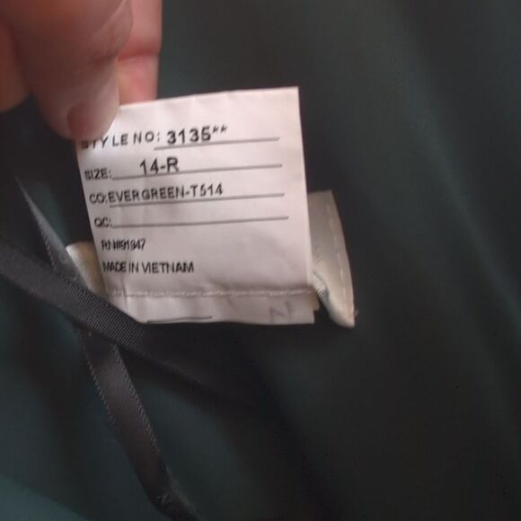 NWT Dessy Collection Birch 3D Sequin Embroidery Dress Evergreen Green Size 14 - Picture 9 of 15